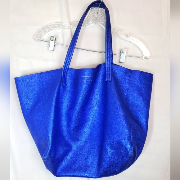 Kurt Geiger Handbags - Kurt Geiger London leather tote in metallic blue